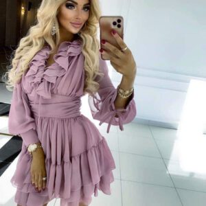 Sophia Purple Pink Mini Day Dress