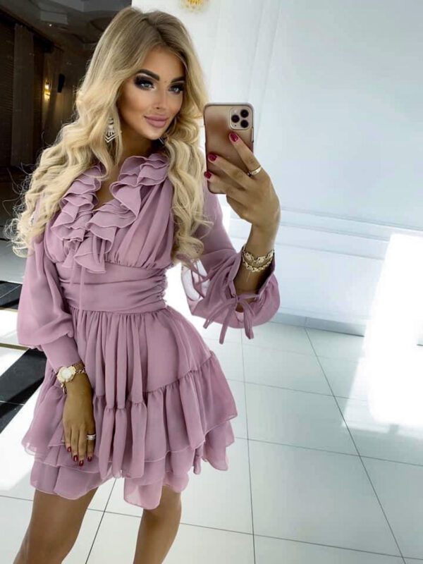 Sophia Purple Pink Mini Day Dress